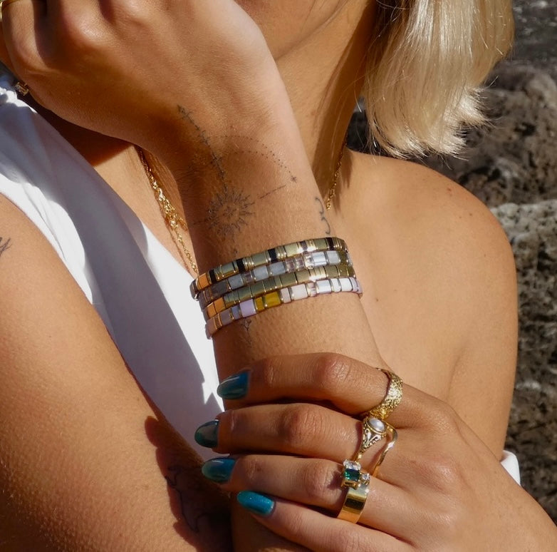 Tile & Bead Bracelets