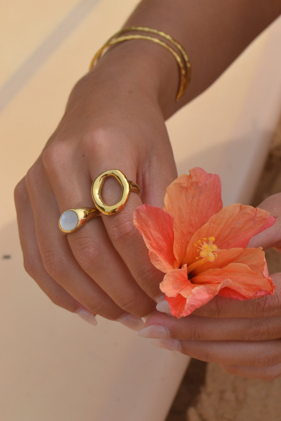 Small Mother of Pearl Ring