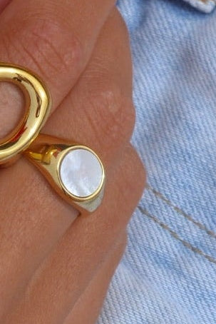 Small Mother of Pearl Ring
