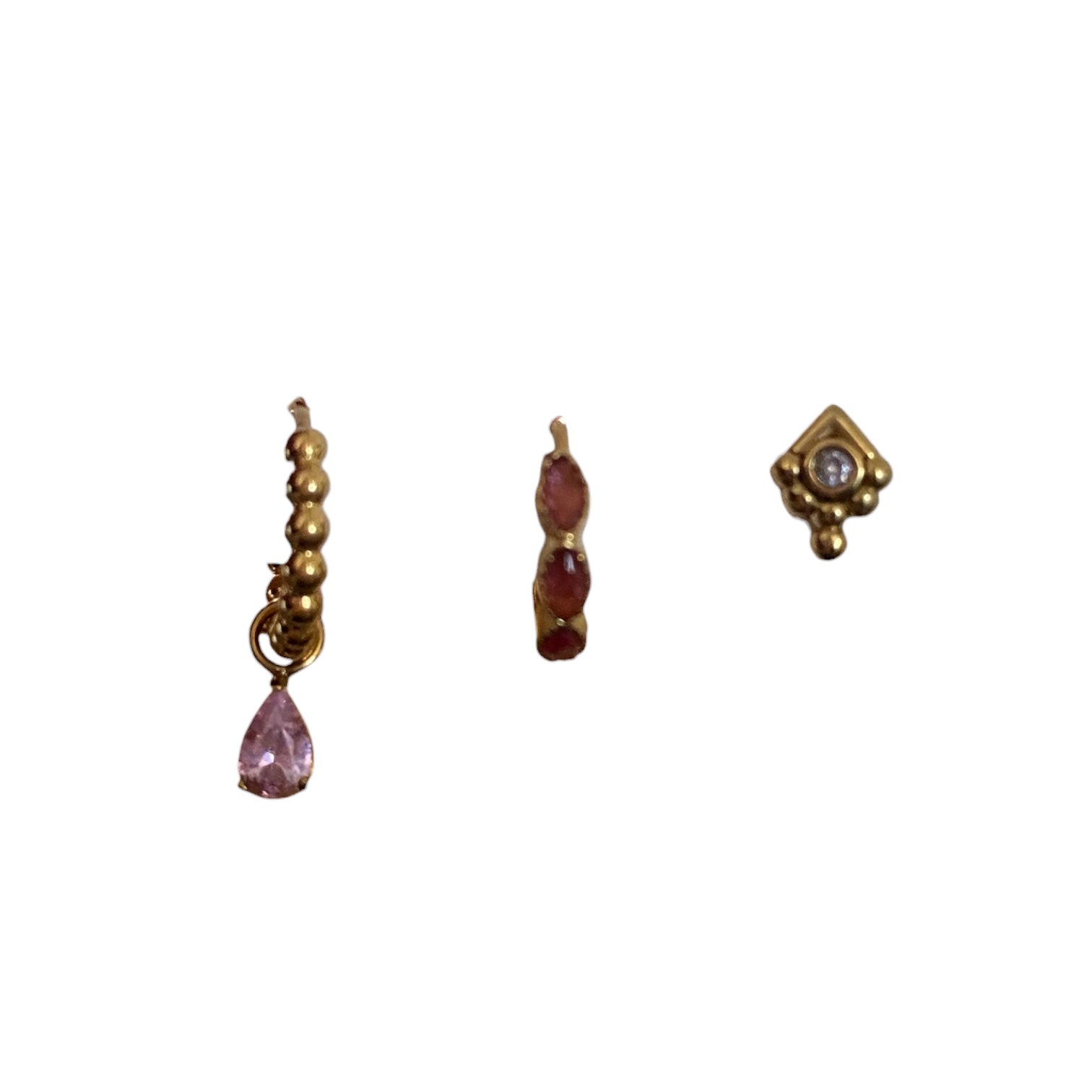 Eveleigh Pink Stacker Earrings