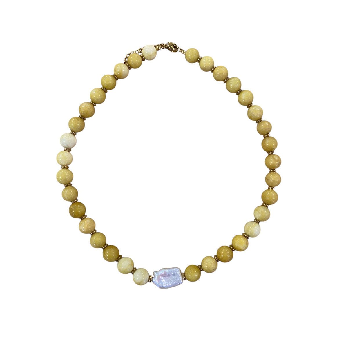 Honey Yellow Bead Necklace