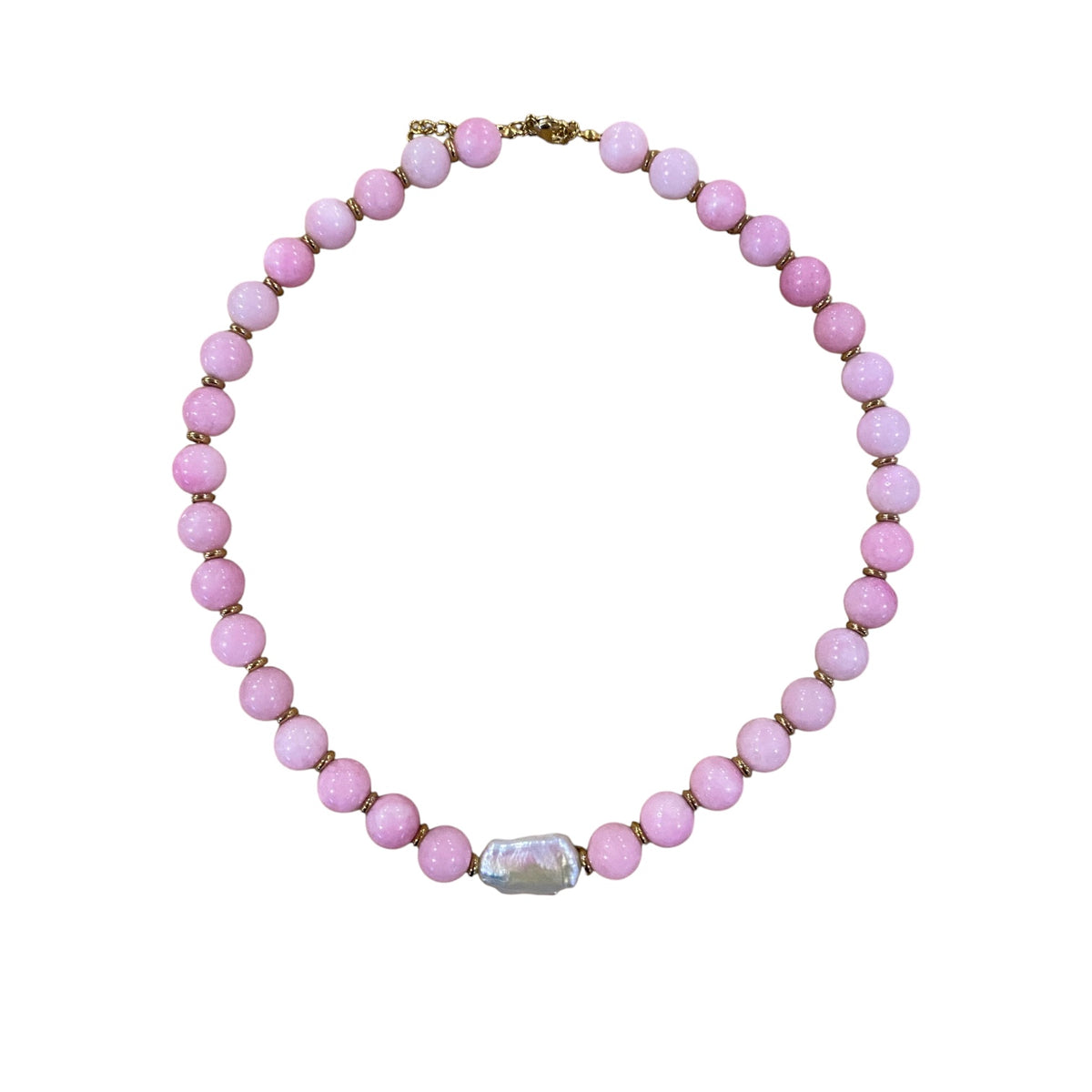 Blush Pink Bead Necklace